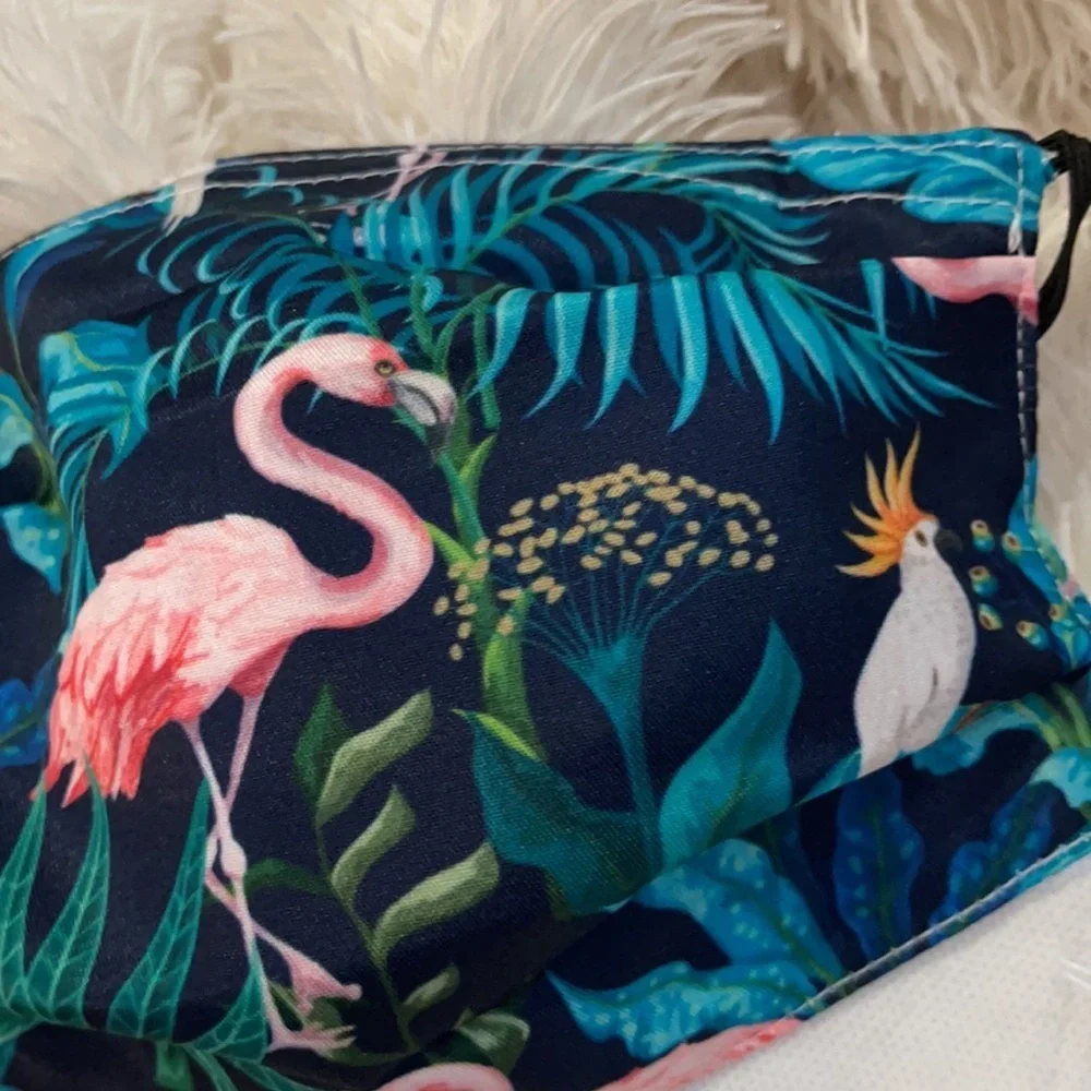 New Tropical flamingo face mask